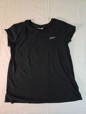 H&M Divided basic T-shirt Love Women’s Black Size Small